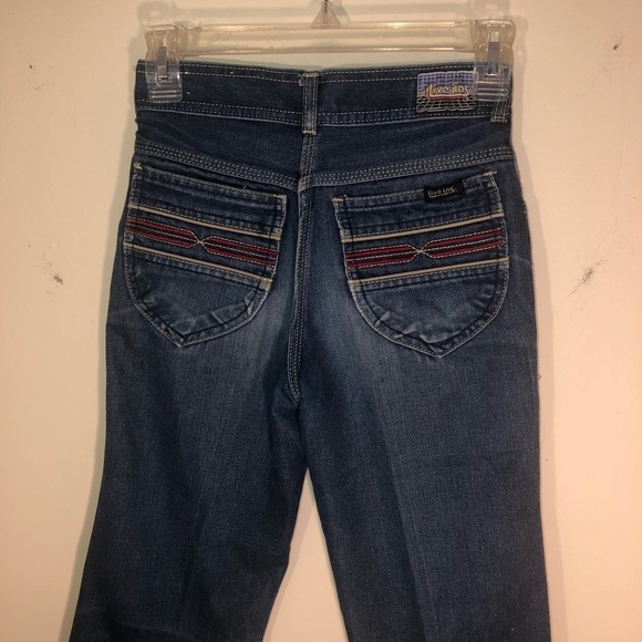 Vintage 70’s Girl’s Live Ins Embroidered Pocket Jeans Size 14 - Picture 10 of 11